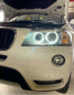 Preview: LED Tagfahrlicht Angel Eyes Scheinwerfer für BMW X3 F25 10-14 schwarz